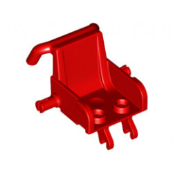 Minifigure, Utensil Wheelchair Seat: {ярко червен}