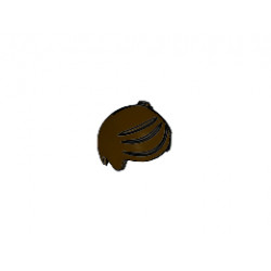 Minifigure, Hair Short with 2 Locks on Left Side: {тъмно кафяв}