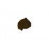 Minifigure, Hair Short with 2 Locks on Left Side: {тъмно кафяв}