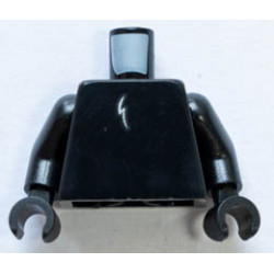 Torso White Lightning Bolt Pattern / Black Arms / Black Hands: {черен}
