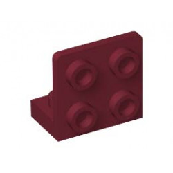 Ъглова плочка 1X2 / 2X2 долна: {нов тъмно червен}