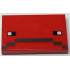 Tile 2 x 3 with Pixelated Black and White Eyes and Dark Brown Frown Pattern (Minecraft Strider Face): {ярко червен}
