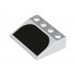Slope 33 3 x 4 with Black and Dark Bluish Gray Grille Pattern: {бял}