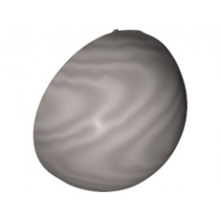 Cylinder Hemisphere 2 x 2 with Cutout: {сребърно метален}
