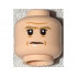 Minifigure, Head Dark Tan Thick Eyebrows, Nougat Forehead Line and Wrinkles, White Pupils, Frown Pattern - Hollow Stud: {светло нуга}