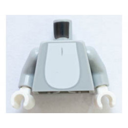 Torso White Chest Fur and Tail Pattern / Light Bluish Gray Arms / White Hands: {умерено каменно сив}
