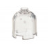 Brick, Round 2 x 2 x 1 2/3 Dome Top with White Snow Spots Pattern: {прозрачен}