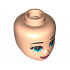 Mini Doll, Head Friends with Black Eyebrows, Bright Light Blue Eyes, Coral Lips and Closed Mouth Pattern: {светло нуга}