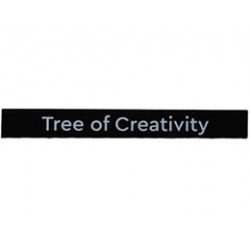 Tile 1 x 8 with Tree of Creativity Pattern: {черен}