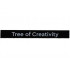 Tile 1 x 8 with Tree of Creativity Pattern: {черен}