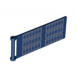 Flag 7 x 3 with Rod with Solar Panels Pattern : {земно син}