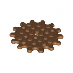 Plate, Round 6 x 6 with 14 Gear Teeth / Flower Petals: {умерен нуга}