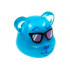Minifigure, Head, Modified Bear with Trans-Light Blue Coating, Blue Eyebrows, Nose and Mouth, Sunglasses with Medium Lavender Lenses Pattern : {тъмно небесносин}