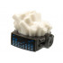 Minifigure, Hair Tubes/Cables and Pearl Dark Gray Robot VR Visor Headset with Music Equalizer Pattern: {бял}