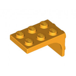 Плочка 2X2, с 1.5 плочка 2X2, обърната надолу: {огнено жълто-оранжев}