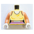 Torso Female Outline Blouse, Belt, Tail and Medium Lavender Shorts Pattern / Nougat Arms / White Hands: {студено жълт}
