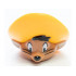 Minifigure, Head, Modified Looney Tunes Speedy Gonzales with Bright Light Orange Hat, Black Nose and Whiskers Pattern: {умерен нуга}