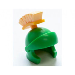 Minifigure, Headgear Helmet Roman Soldier with Broom Plume: {ярко зелен}