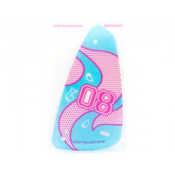 Plastic Sail 6 x 11.5 with Magenta 08 and Dots with Dark Azure Swirls on Transparent Background Pattern: {неопределен}