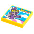 Tile 2 x 2 with Groove with BeatBit Album Cover - Minifigure in Purple Suit with Candy Cane Pattern: {ярко жълт}
