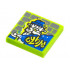 Tile 2 x 2 with Groove with BeatBit Album Cover - Robot Graffiti Pattern: {ярко жълто-зелен}