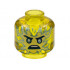 Minifigure, Head Tan and Silver Energy Face, Silver Eyes, Scowl Pattern - Vented Stud: {прозрачно жълт}