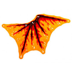 Cloth Wing Dragon Right, Black Bones, Red and Dark Red Flames Pattern: {ярко оранжев}