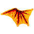 Cloth Wing Dragon Left, Black Bones, Red and Dark Red Flames Pattern: {ярко оранжев}