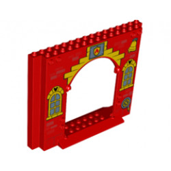 WALL 4X16X10 W/ GATE, NO. 11: {ярко червен}