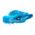 Dragon Head (Ninjago) Jaw with 2 Bar Handles on Back with Light Aqua Eyes, White Teeth, and Black and Metallic Light Blue Scales Pattern : {тъмно небесносин}