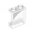 Panel 1 x 2 x 2 with Side Supports - Hollow Studs with White Curved Corner Pattern Model Right Side: {прозрачен}