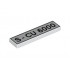 Tile 1 x 4 with Black S - CU 6000 License Plate Pattern: {бял}