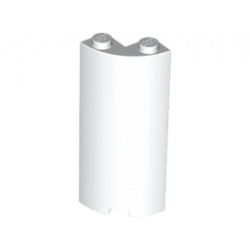 Стенен елемент 2X2X5, 1/4 цилиндър изрязан: {бял}