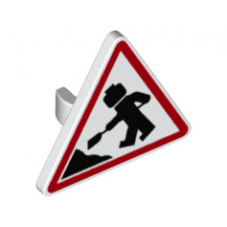 Триъгълен знак с щракалка NO. 2: {бял}