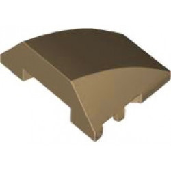 Wedge 4 x 3 Triple Curved No Studs: {пясъчно жълт}