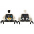 Torso Silver Armor and Belt, Medium Azure Light, Bright Light Orange Diagonal Lines Pattern / White Arms / Black Hands: {бял}