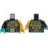 Torso Gold Breathing Apparatus, Yellowish Green Scales Pattern / Pearl Gold Arm Left / Black Arm Right / Pearl Gold Hand Left / Dark Turquoise Hand Right : {черен}