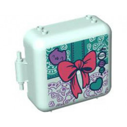 BOX 3X8X6 2/3, W/ HINGE MALE, NO. 9: {аквамарин}