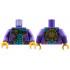 Torso Dark Turquoise Scales, Gold Chain and Skull, Coral Stripes Pattern / Dark Purple Arms / Pearl Gold Hands: {светло виолетов}
