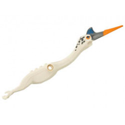 Dinosaur Body Quetzalcoatlus, 8 Studs, 2 Ratchet Joints with Orange Beak and Dark Bluish Gray Markings Pattern: {бял}
