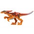 Dinosaur Body Pyroraptor with Dark Red Top, Red and Dark Brown Markings, Sand Blue Feathers Pattern: {тъмно оранжев}