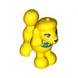 DOG, POODLE, W/ 1.5 HOLE, NO. 7: {ярко жълт}