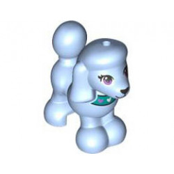 DOG, POODLE, W/ 1.5 HOLE, NO. 9: {светло кралско син}
