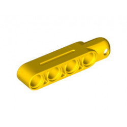Technic, Steering Arm 5 x 1 with Tow Ball Socket Rounded, Chamfered (Type 2): {ярко жълт}