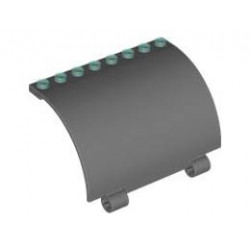 WALL W/ BOW 5X8X3 2/3 W/ CROSS HOLE: {прозрачно светло син}