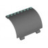 WALL W/ BOW 5X8X3 2/3 W/ CROSS HOLE: {прозрачно светло син}