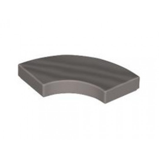 Плоска плочка 2X2, извита No. 6: {металическо сребрист}