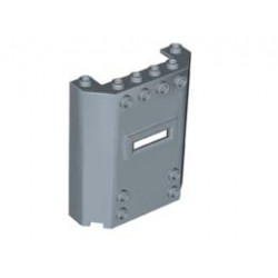 Стена 45 градуса 2X6X6 с прозорец: {пясъчно син}