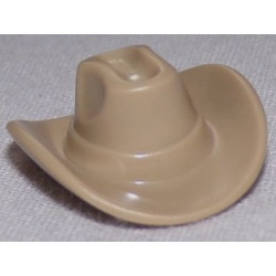 Minifigure, Headgear Hat, Cowboy Large Brim: {пясъчно жълт}