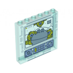 WALL ELEMENT 1X6X5, NO. 12: {прозрачно светло син}